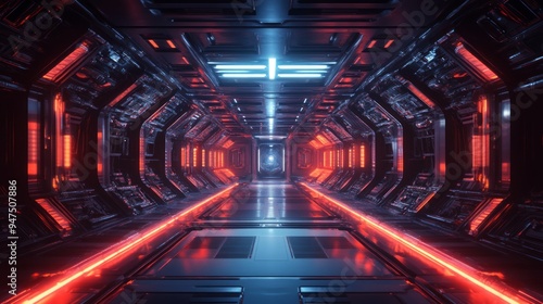 Science fiction background image of futuristic technology