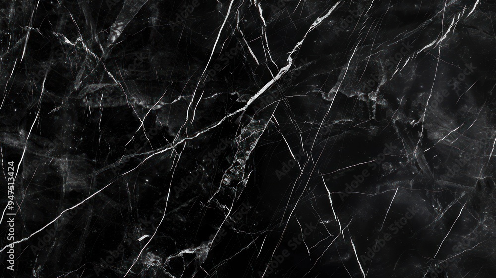 Black Marble Texture with White Veins Black Marble Texture with White Veins