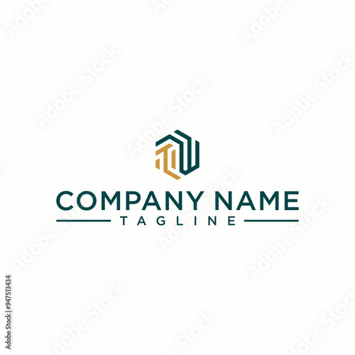 TW letter shaped hexagon and cube logo with letter design for company identity