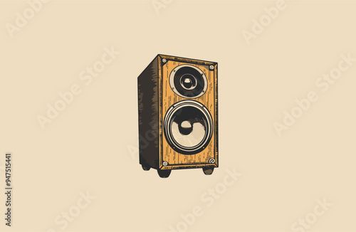 Speaker logo style icon design template flat vector