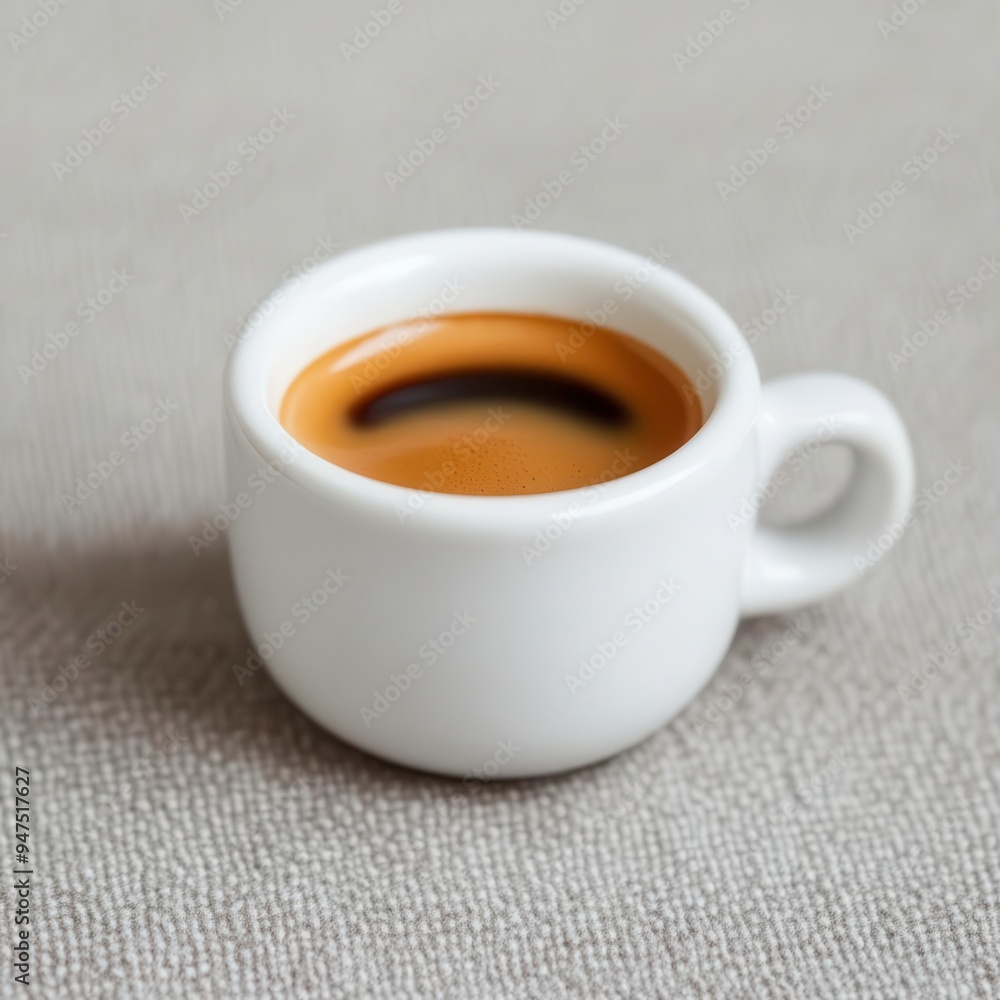 Espresso from Italy in a small white ceramic cup, espresso, Italy, ceramic Espresso from Italy in a small white ceramic cup, espresso, Italy, ceramic