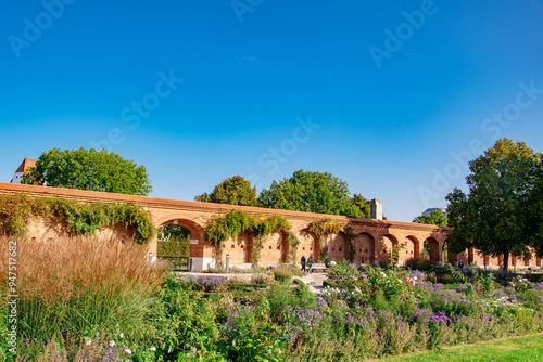 beautiful sunny day in the park, klenzepark, ingolstadt photo