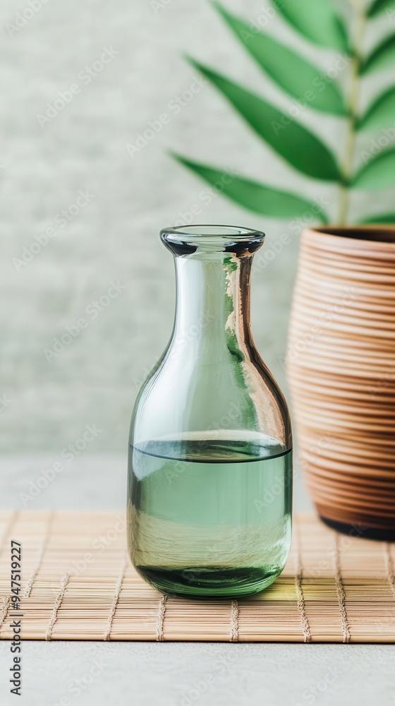 Traditional sake from Japan in a small glass bottle, sake, Japan, traditional Traditional sake from Japan in a small glass bottle, sake, Japan, traditional