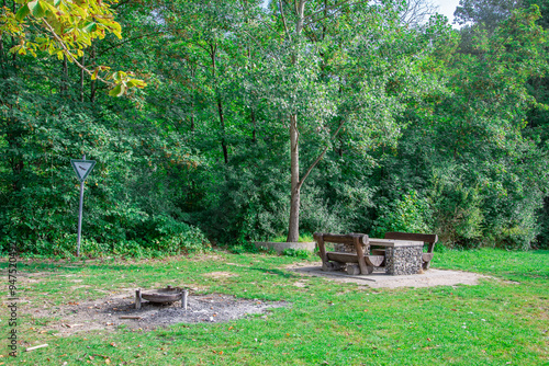 Ingolstadt, Auwaldsee, schöner Sommerblick im Park am See photo