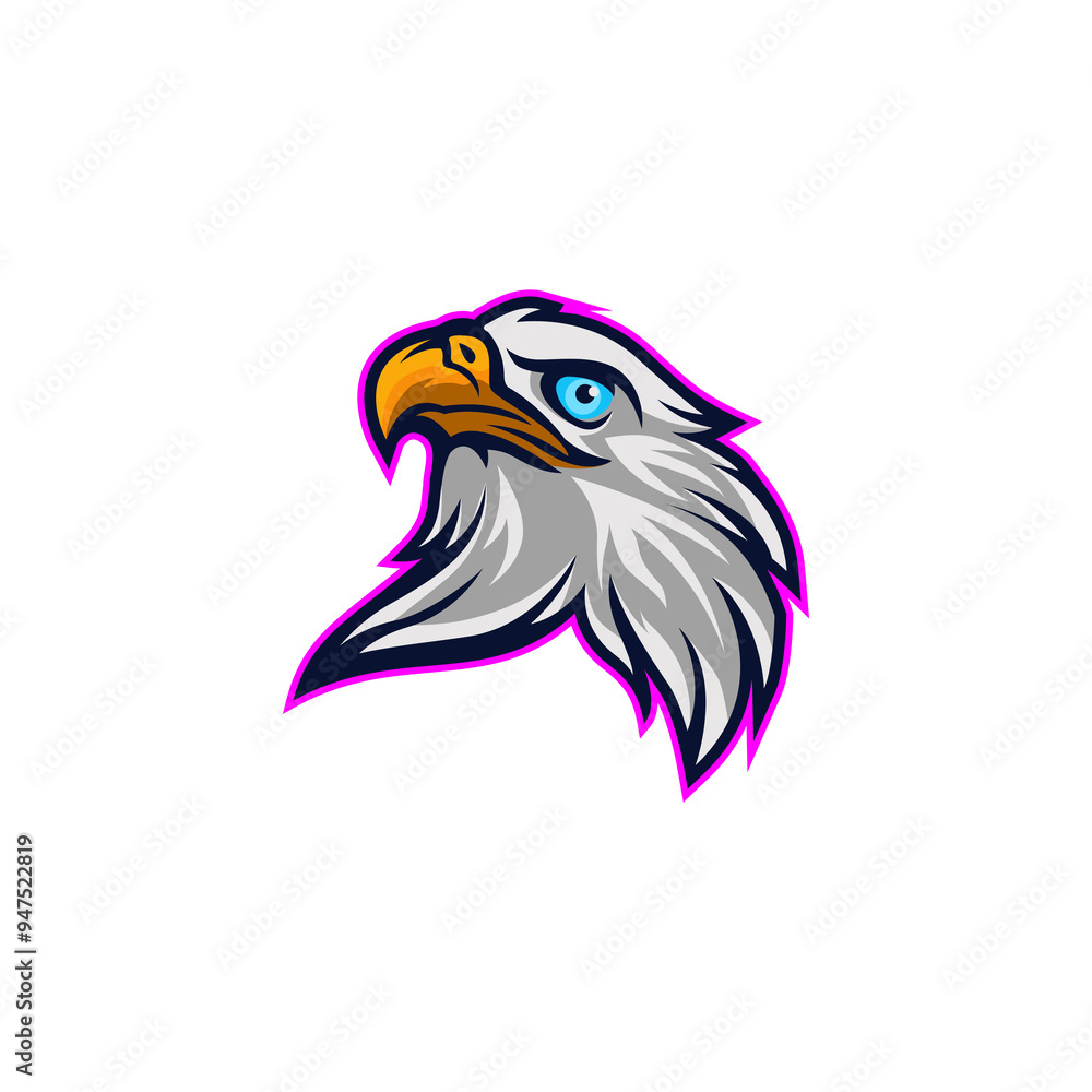 Obraz premium Eagle Head Mascot Logo Vector