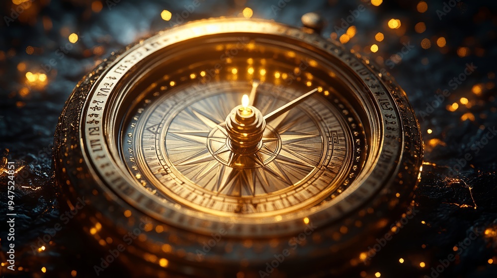 Golden Compass, A Symbol of Direction Golden Compass, A Symbol of Direction