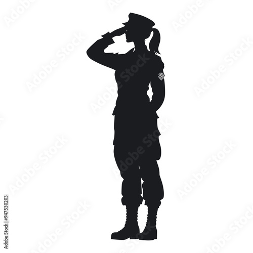 Veterans Army Saluting Vector Silhouettes Soldier silhouettes collection for Veterans Darin