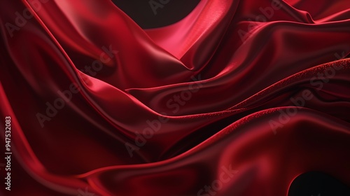 Red Satin Drapery photo