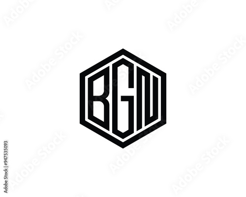 BGN Logo design vector template. BGN photo