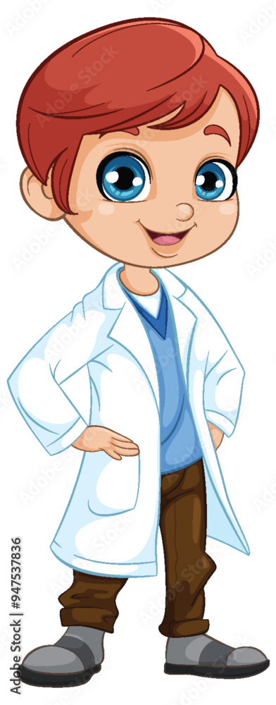 Cheerful Cartoon Doctor Character Cheerful Cartoon Doctor Character