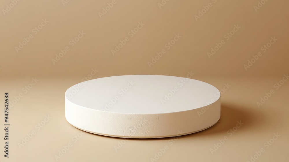 Empty round shape box display Blank circular base holder for products 3D render Empty round shape box display Blank circular base holder for products 3D render