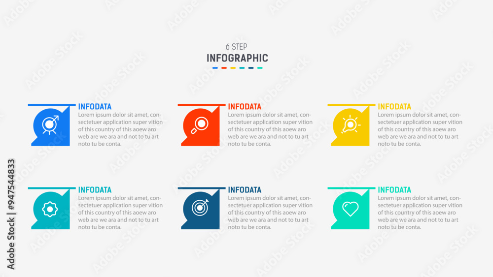 Business infographics design for Six Step, option, parts or process. Infographic 6 element design template for presentation. process diagram, step banner, flow chart, 6 option template. Business infographics design for Six Step, option, parts or process. Infographic 6 element design template for presentation. process diagram, step banner, flow chart, 6 option template.