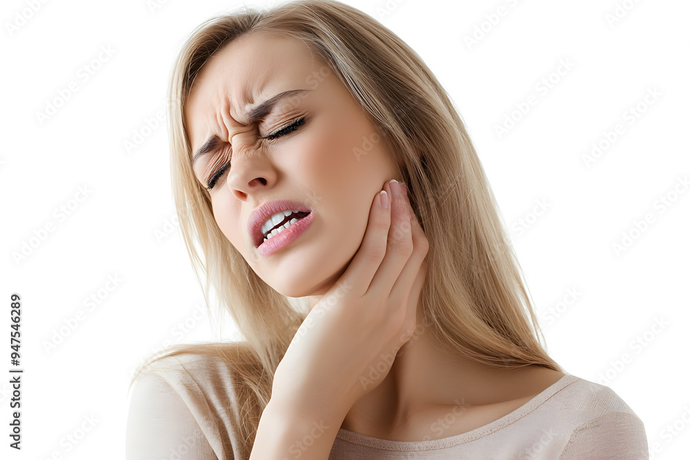 Closeup portrait of woman having toothache isolated on white background. Female suffering with a painful, hurting or inflammation in her mouth Closeup portrait of woman having toothache isolated on white background. Female suffering with a painful, hurting or inflammation in her mouth