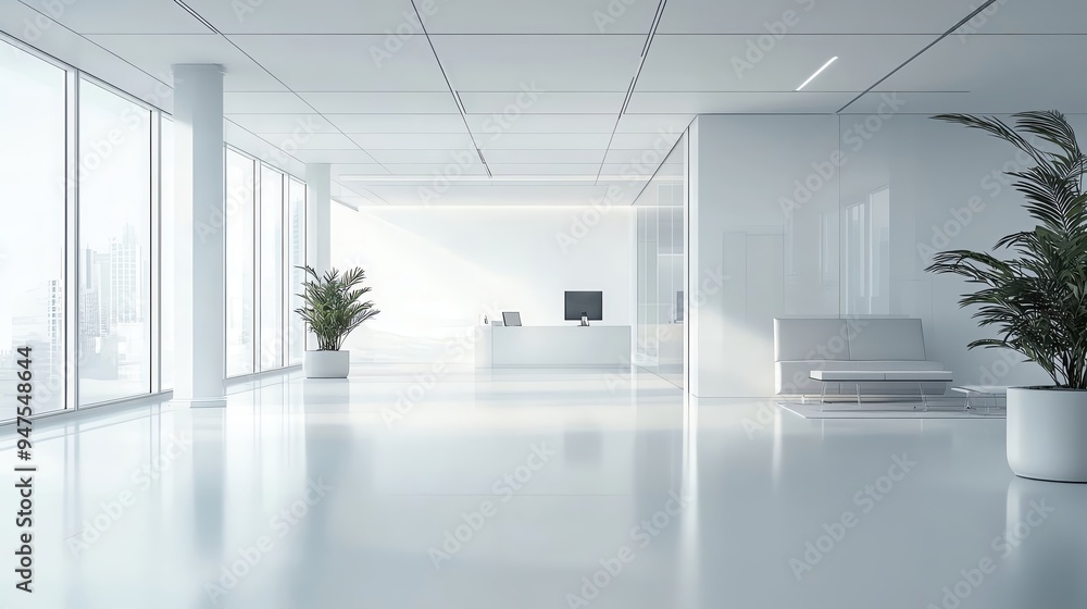 elegant white and bright Professional office with bright light, integrated branding elegant white and bright Professional office with bright light, integrated branding