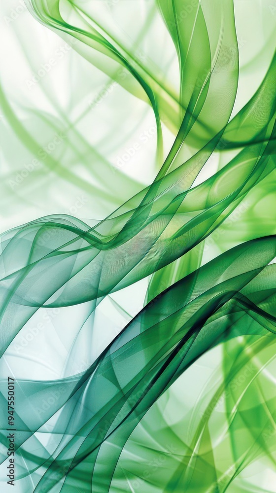 Obraz premium A vivid digital artwork featuring abstract smoke patterns in green.