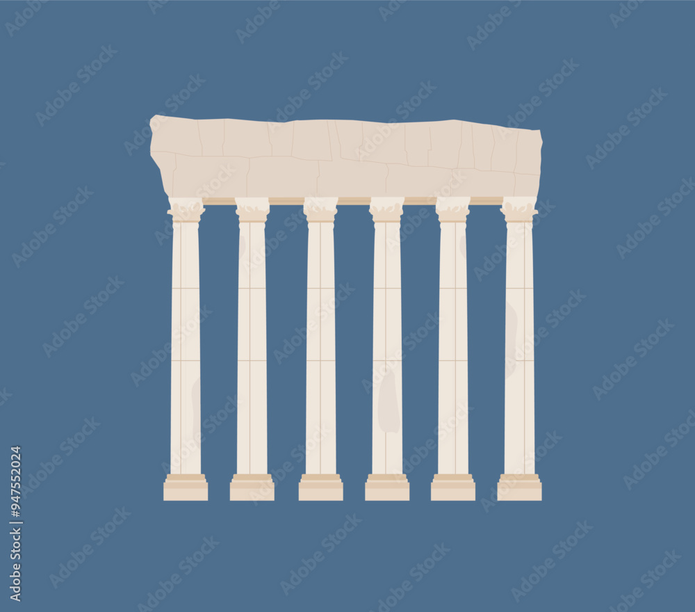 Fototapeta premium Temple of Jupiter in Baalbek, Lebanon, which was built by the Romans.