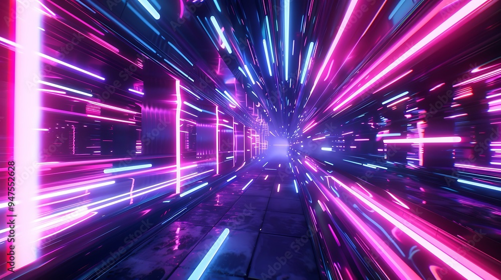 Abstract Neon Light Tunnel Abstract Neon Light Tunnel