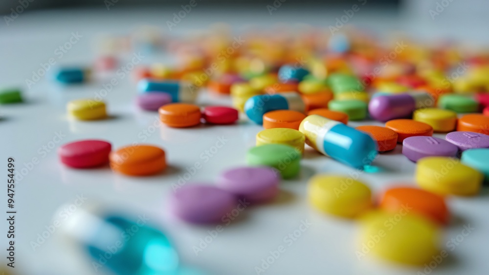Close up of pills, tablets and capsules Close up of pills, tablets and capsules