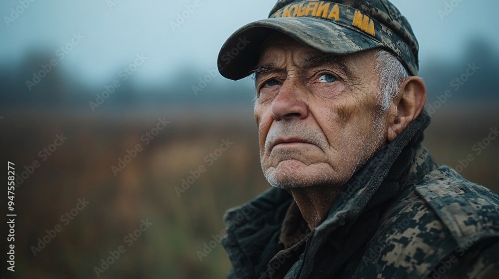 a veteran soldier visits a battlefield where he once fought a veteran soldier visits a battlefield where he once fought