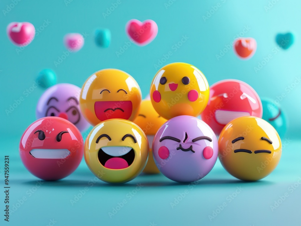 Vibrant and unique emoticons, perfect for social media posts, featuring a variety of facial expressions. Vibrant and unique emoticons, perfect for social media posts, featuring a variety of facial expressions.