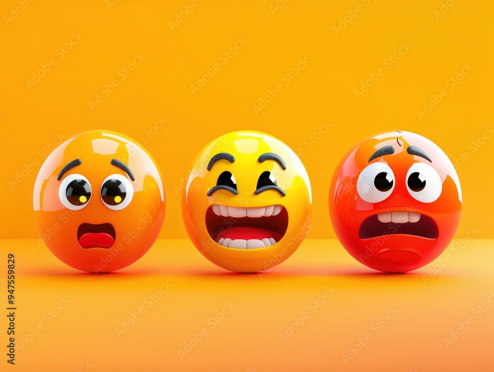 Vibrant and animated emoji reactions, perfect for mobile apps, capturing humorous and exaggerated faces. Vibrant and animated emoji reactions, perfect for mobile apps, capturing humorous and exaggerated faces.