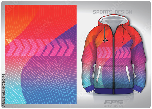 Vector sports hoodie background image.sports rainbow ring beam pattern design, illustration, textile background for sports long sleeve hoodie,jersey hoodie