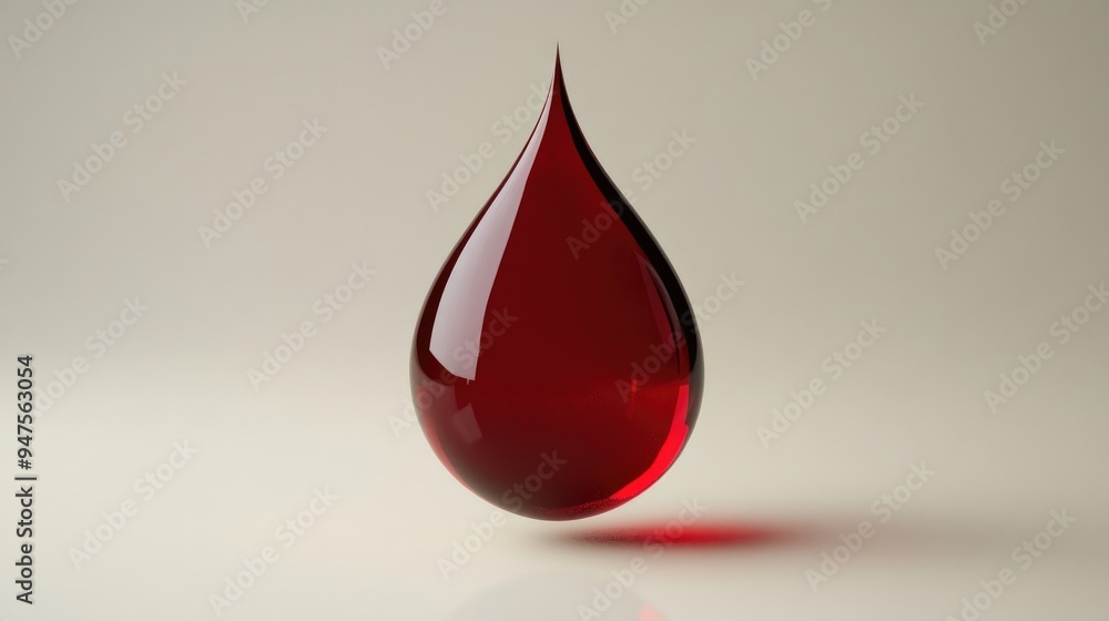 Fototapeta premium Large 3D droplet of blood