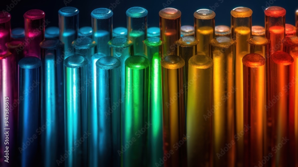 Rainbow Colored Glass Tubes Rainbow Colored Glass Tubes