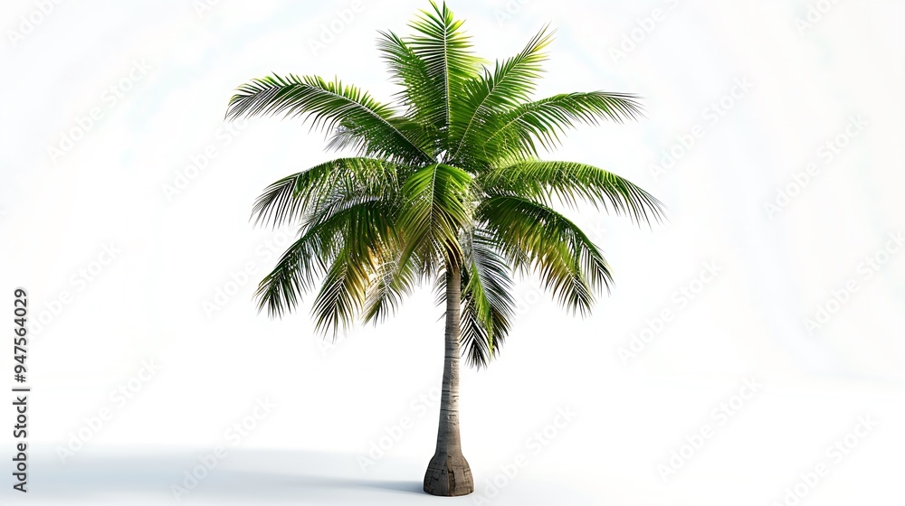 Obraz premium Palm Tree Isolated on White Background