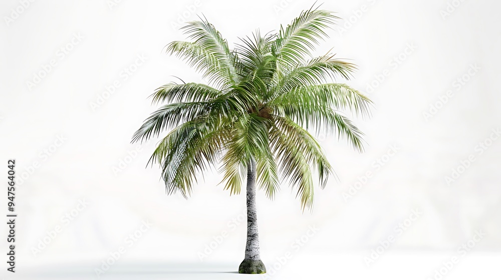 Obraz premium Palm Tree Isolated on White Background