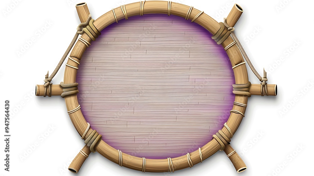 Wooden Frame with Purple Center Wooden Frame with Purple Center