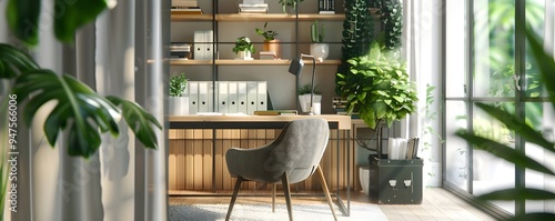 Luxurious Home Office with ...