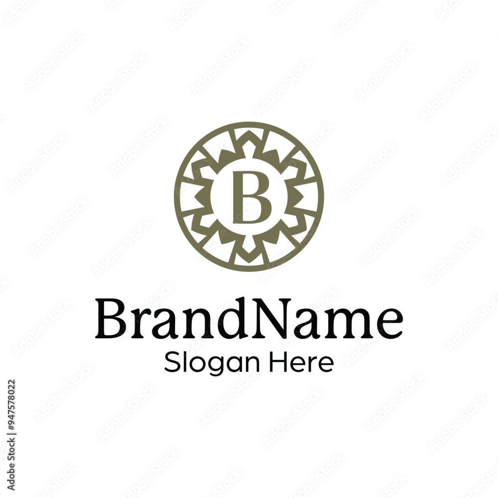 Modern elegant ornamental logo design template Modern elegant ornamental logo design template