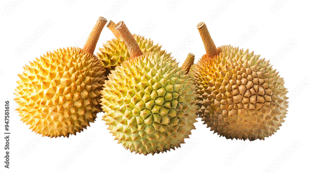 Ripe durian fruit isolated on white background Ripe durian fruit isolated on white background