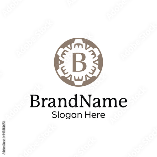 Modern elegant ornamental logo design template