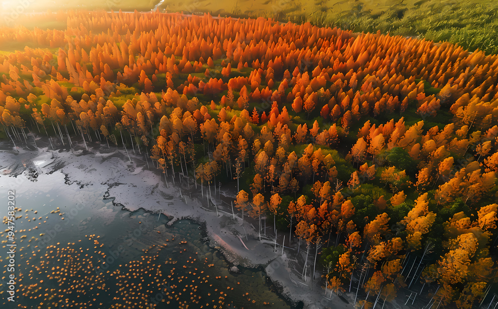 Obraz premium lake in autumn