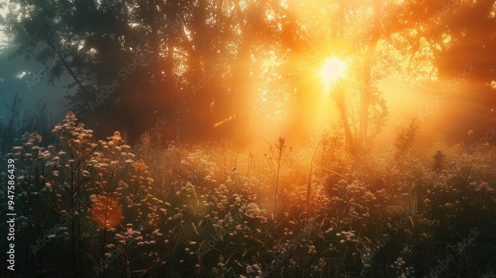 Sunbeams Through Mist Sunbeams Through Mist