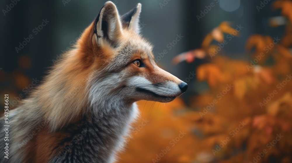 Red Fox in Autumnal Forest Red Fox in Autumnal Forest