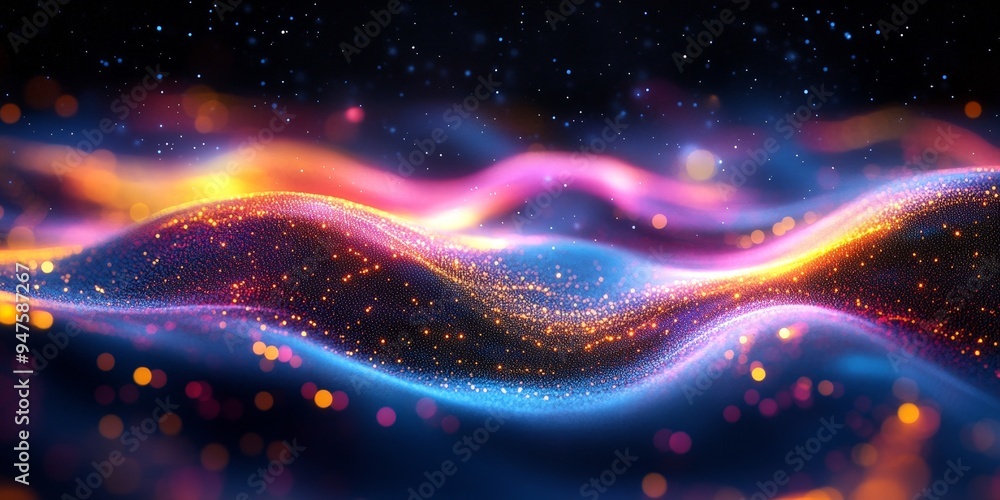 Dynamic Waves of Geospatial Data in a Futuristic Background Dynamic Waves of Geospatial Data in a Futuristic Background