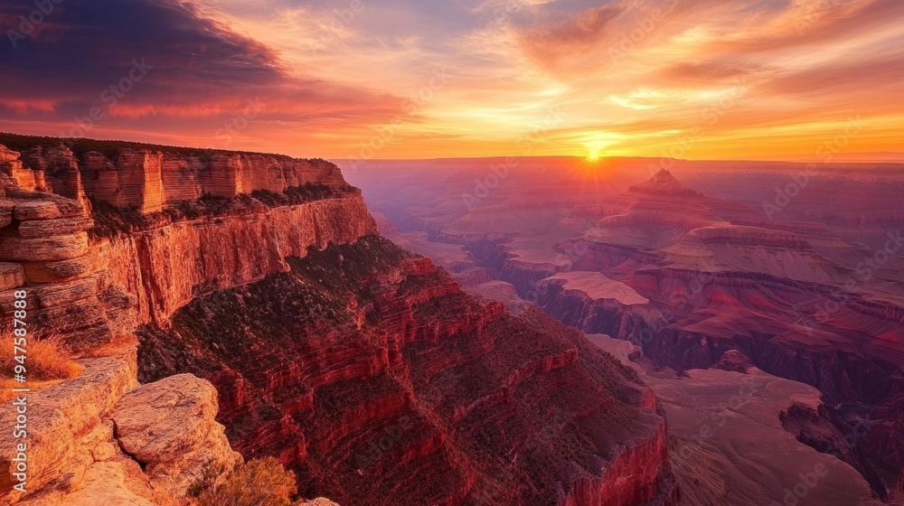Fototapeta premium Sunrise over the Grand Canyon