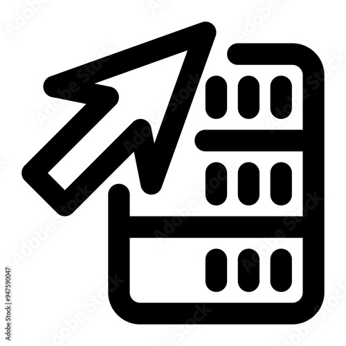 select, request, query, selection, database outline icon