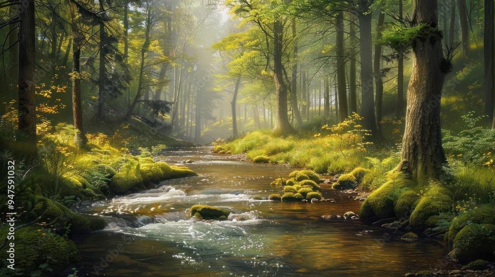 Obraz premium Enchanted Forest Stream