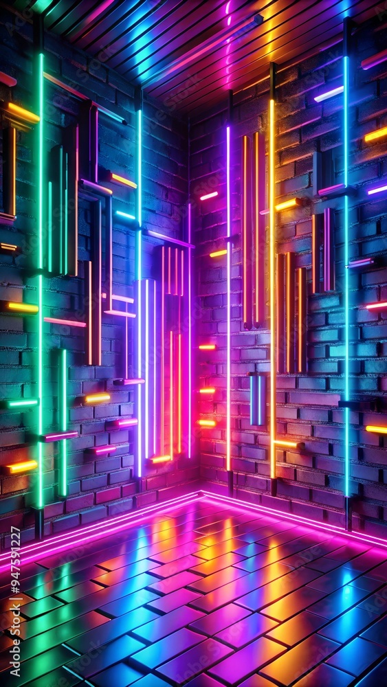 Obraz premium Neon Light Futuristic Background