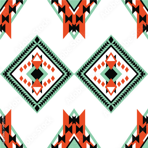 mint brick ethnic seamless pattern 1