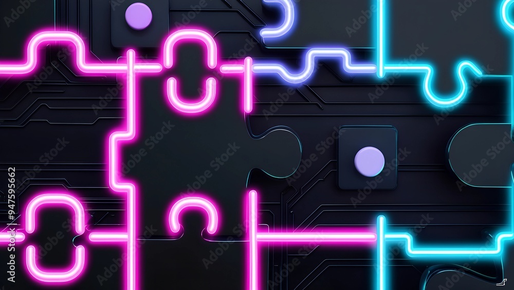 A Futuristic Look at API Integration Through Neon Design A Futuristic Look at API Integration Through Neon Design