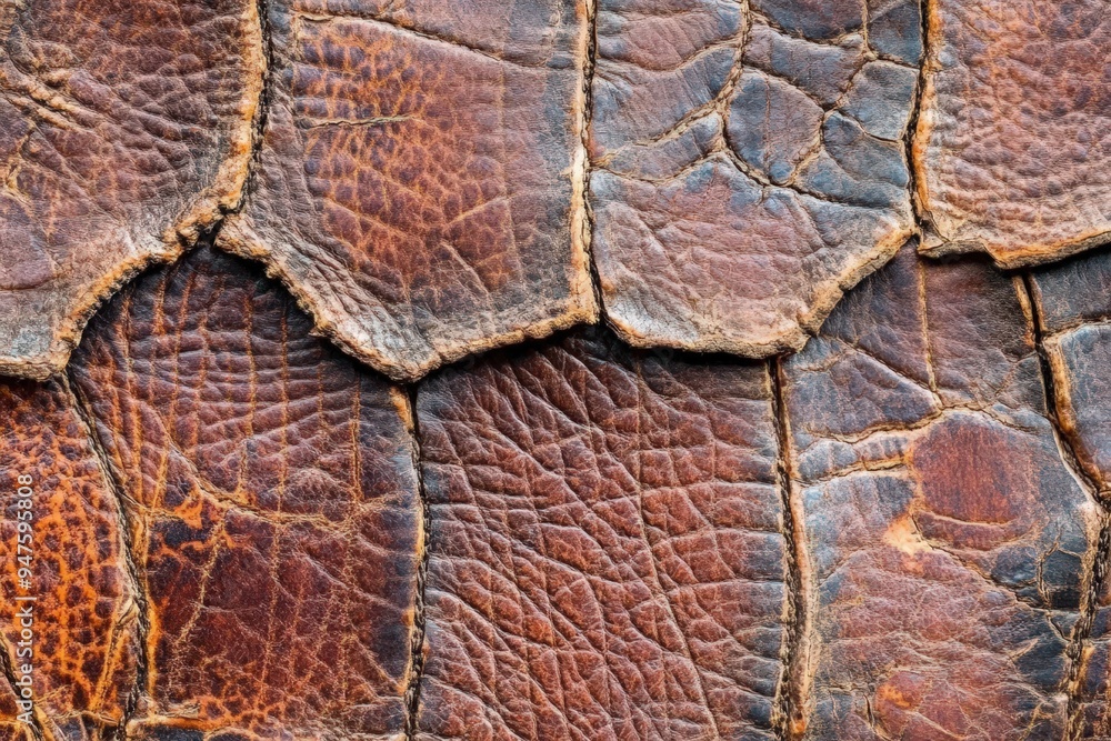 Closeup of Aged Brown Leather Texture Closeup of Aged Brown Leather Texture