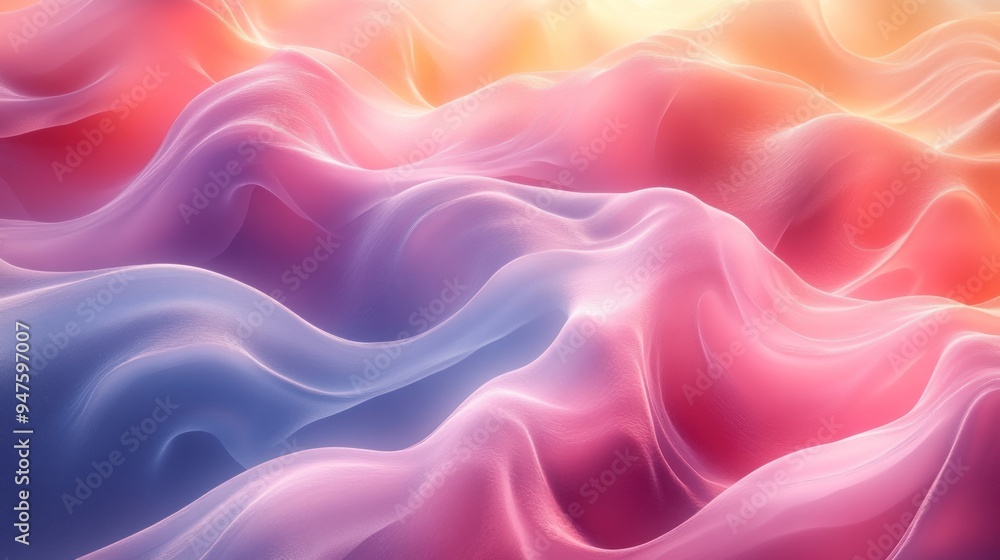 Abstract waves of soft colors creating a serene visual effect. Abstract waves of soft colors creating a serene visual effect.