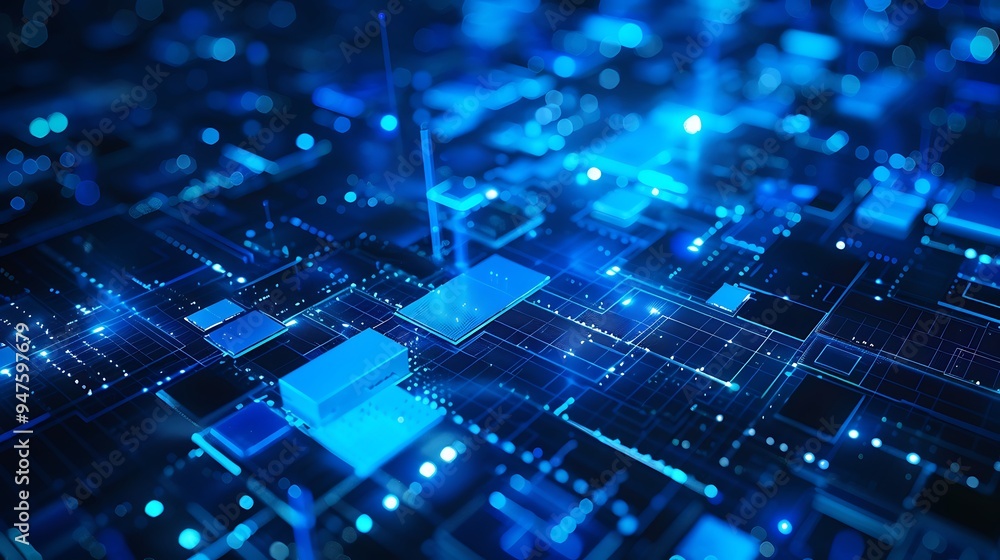 Obraz premium Abstract Digital Data Flow