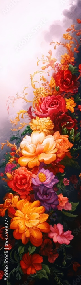 A vibrant display of colorful flowers in bloom, capturing the beauty and essence of nature's artistry. A vibrant display of colorful flowers in bloom, capturing the beauty and essence of nature's artistry.