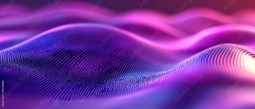 Abstract gradient purple and pink dynamic wave technology background. generative AI Abstract gradient purple and pink dynamic wave technology background. generative AI